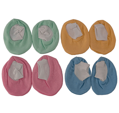 love baby plain booties combo assorted (pack of 2)